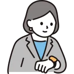 Business Person Looking At Wristwatch Female SVG Icon